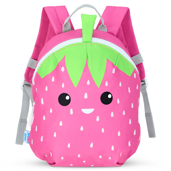 Kids & Toddler Preschool Backpack - Small Rucksack for Kindergarten - Strawberry