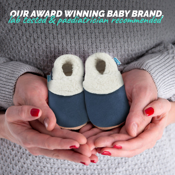 Baby Slippers - Navy Blue