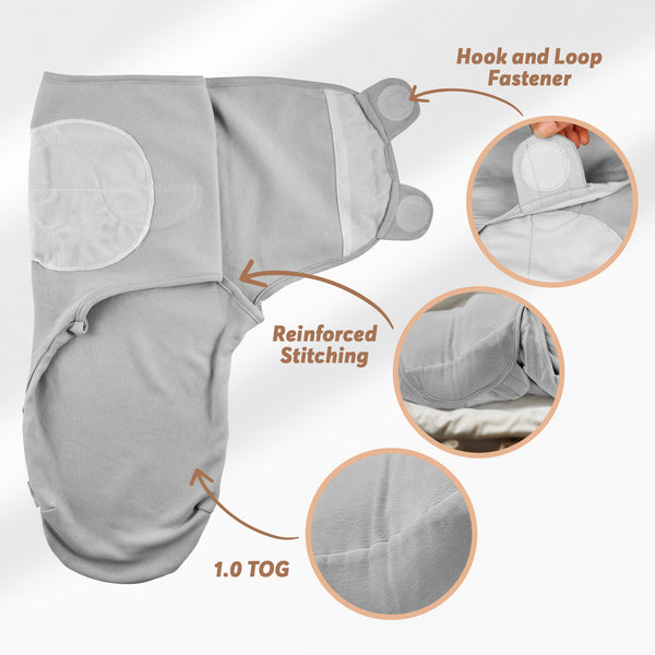 Baby Swaddle Wrap - Pack of 3 Swaddle Blankets - 100% Cotton OEKO TEX