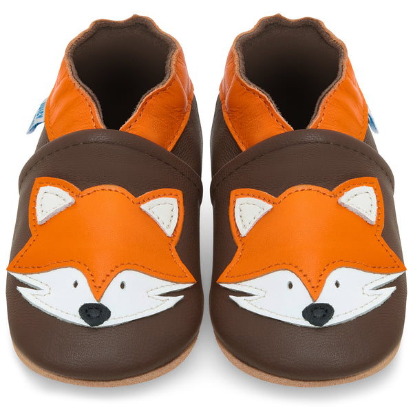 Brown Fox Soft Leather Baby Shoes