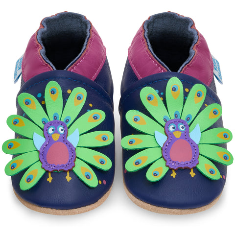 Peacock Soft Leather Baby Shoes